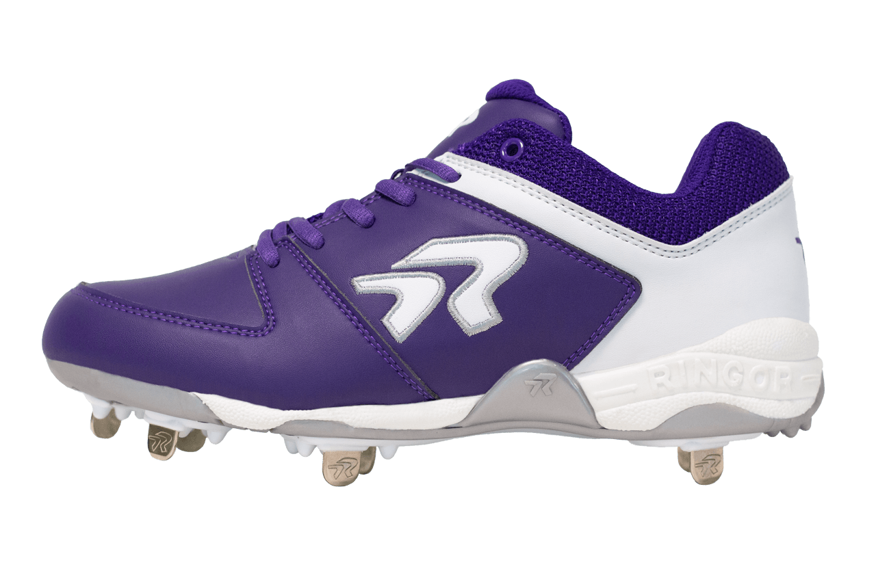 Softball Cleats - Women's Flite Metal Cleats by Run2Day - Purple
